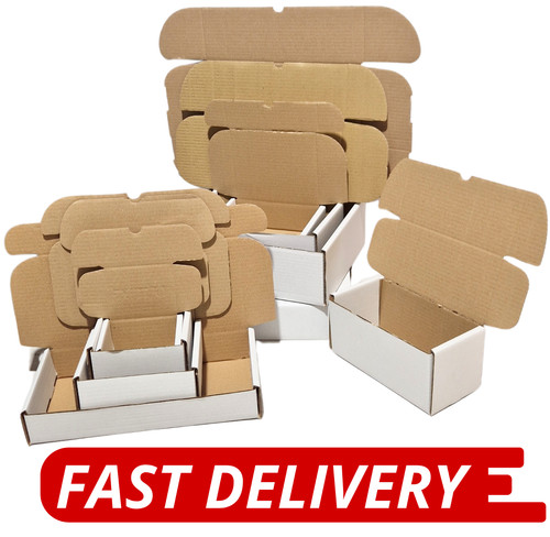 White shipping cardboard boxes - white,